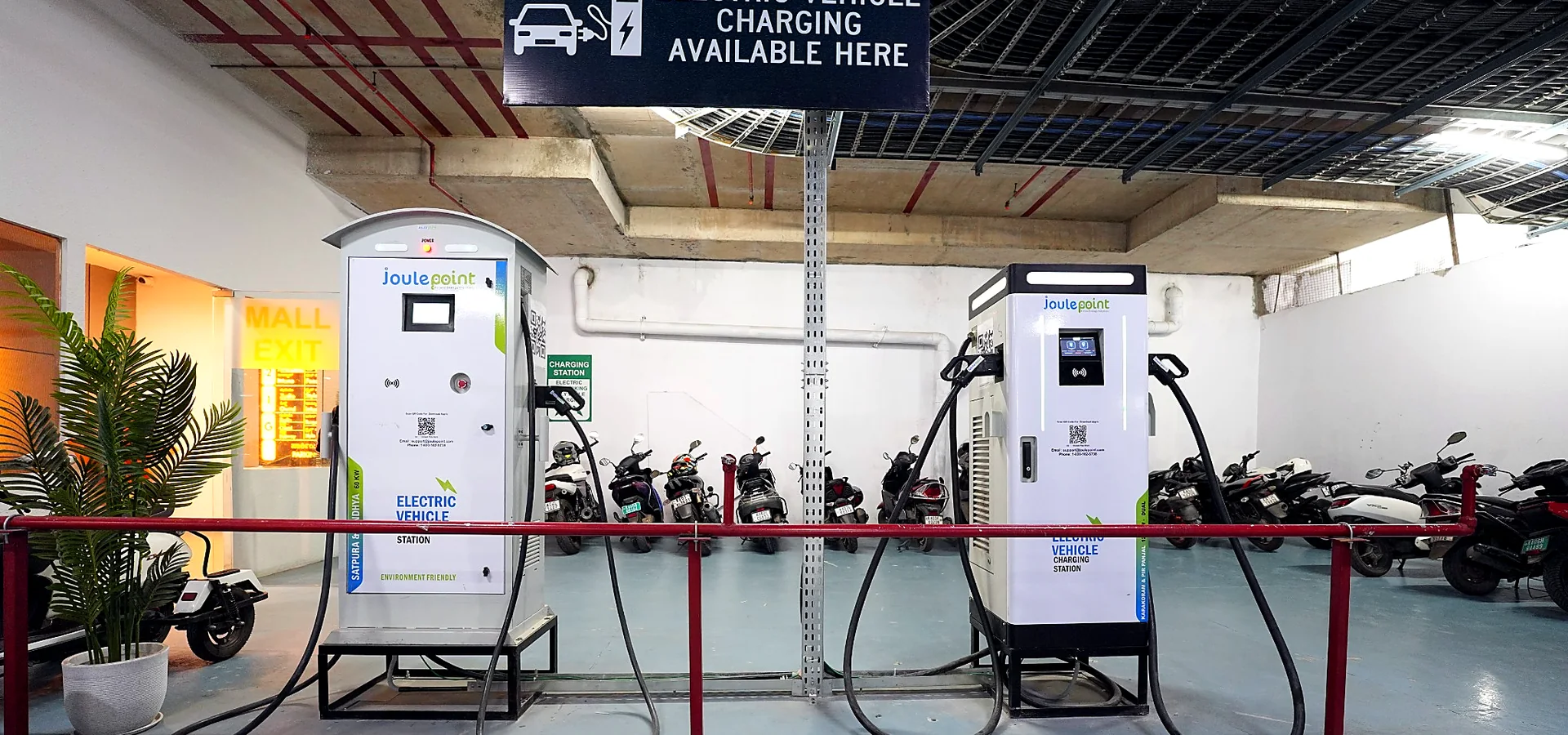 EV charging at Kapali Mall near Majestic, Bengaluru
