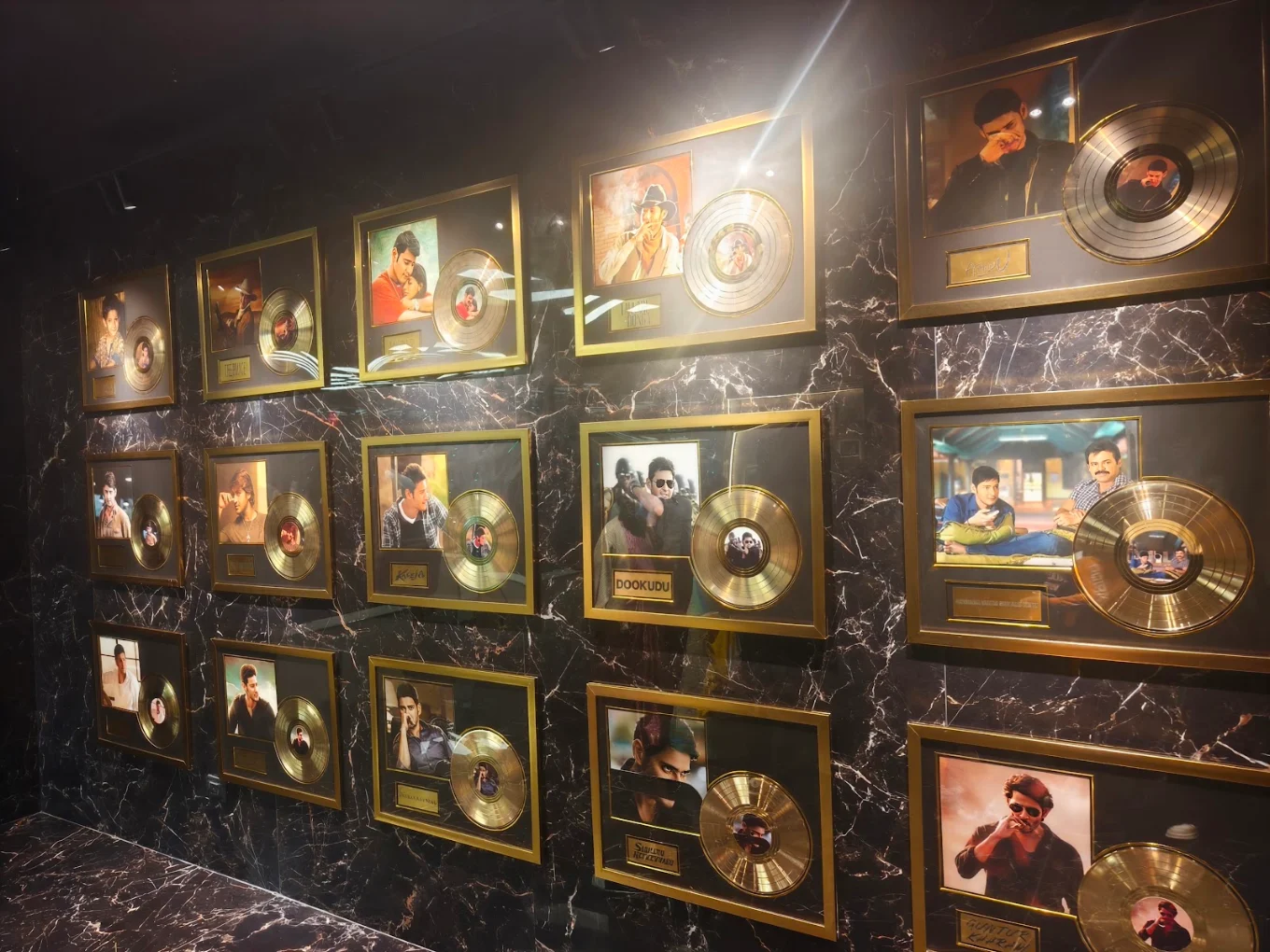 AMB Cinemas awards wall at Kapali Mall in Bengaluru